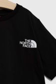 Дитяча бавовняна футболка The North Face колір чорний з принтом (3133923)