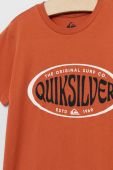 Дитяча бавовняна футболка Quiksilver колір помаранчевий з принтом (2962820)