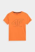 Дитяча футболка 4F колір помаранчевий з принтом Дитяча футболка 4F колір помаранчевий з принтом