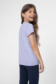 Дитяча бавовняна футболка 4F колір фіолетовий з принтом (3107576)