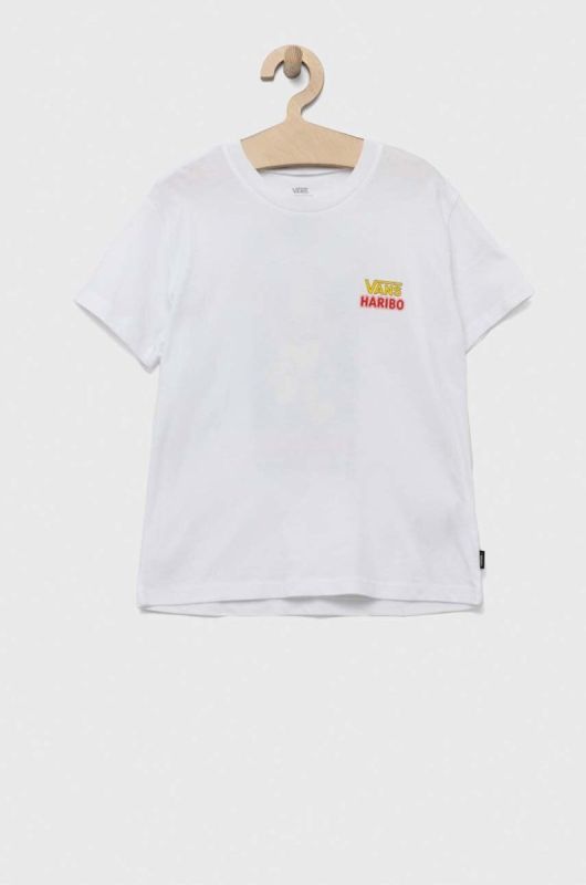 Дитяча бавовняна футболка Vans x Haribo колір білий з принтом (3228518)