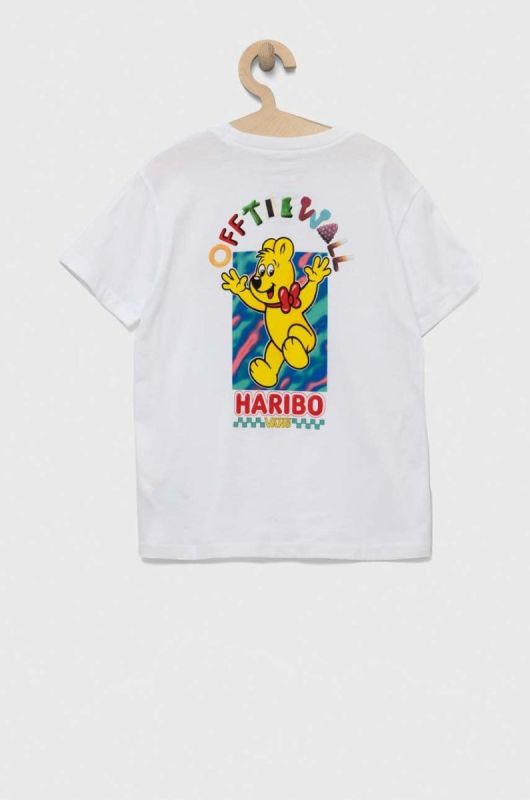 Дитяча бавовняна футболка Vans x Haribo колір білий з принтом (3228518) фото 2