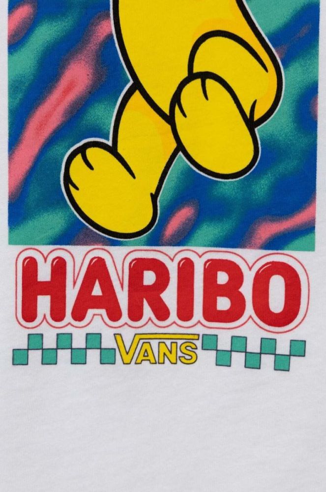 Дитяча бавовняна футболка Vans x Haribo колір білий з принтом (3228518) фото 3