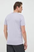 Бавовняна футболка Selected Homme колір фіолетовий з принтом