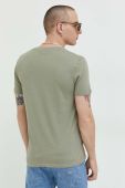 Бавовняна футболка Solid колір зелений однотонний (2975911)