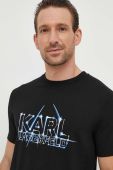 Футболка Karl Lagerfeld чоловічий колір чорний з принтом (3628851)