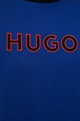 Футболка лаунж HUGO з аплікацією колір блакитний