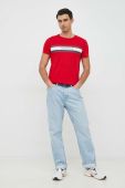 Бавовняна футболка Tommy Hilfiger колір червоний з принтом (2824989)