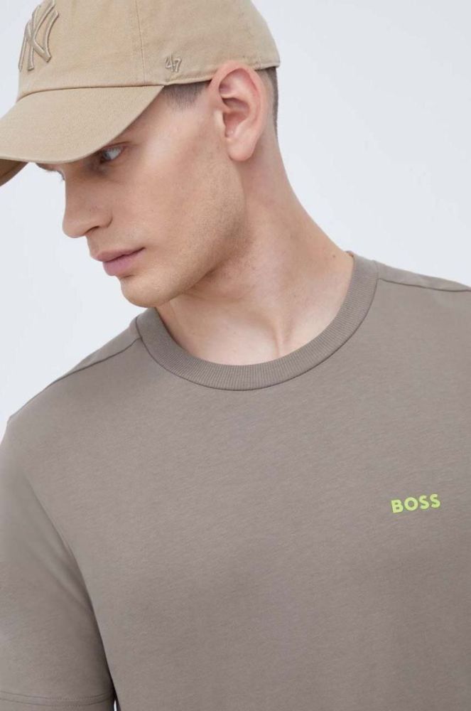 Футболка BOSS BOSS GREEN чоловіча колір зелений з аплікацією фото 4