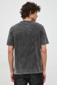 Бавовняна футболка BOSS BOSS ORANGE колір сірий з принтом (2876105)