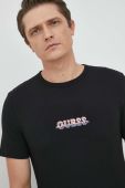 Футболка Guess чоловічий колір чорний з аплікацією (2887817)