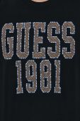 Бавовняна футболка Guess колір чорний з аплікацією (2955712)