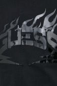 Бавовняна футболка Guess колір чорний з принтом (2851637)
