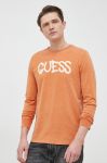 Бавовняний лонгслів Guess x Brandalised колір помаранчевий візерунок