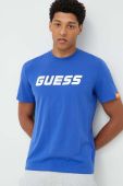 Футболка Guess чоловічий з принтом колір блакитний (2871625)