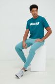 Футболка Guess чоловічий колір зелений з принтом (2871636)