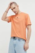 Бавовняна футболка Tommy Jeans колір помаранчевий з аплікацією