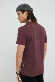 Бавовняна футболка G-Star Raw колір бордовий з принтом