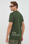 Бавовняна футболка G-Star Raw колір зелений з принтом (2842086)