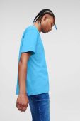 Бавовняна футболка Karl Lagerfeld Jeans з принтом колір блакитний (3345600)