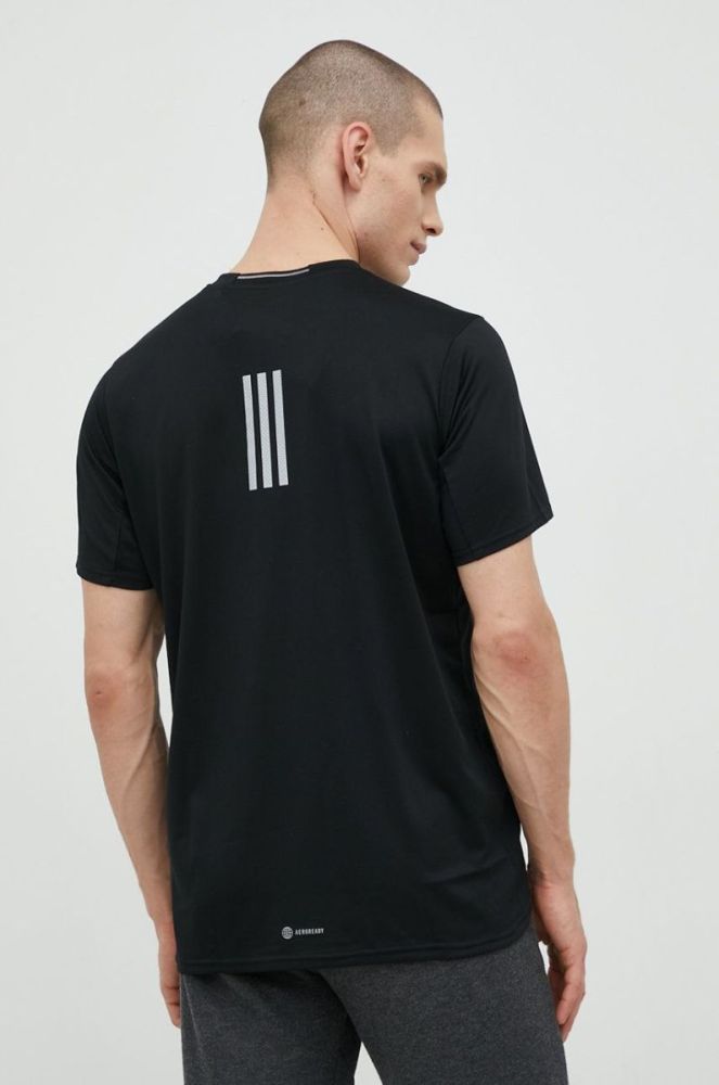 Бігова футболка adidas Performance Designed For Running колір чорний однотонна фото 3