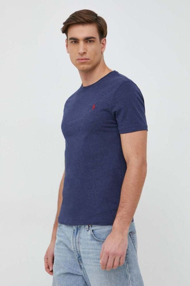 Бавовняна футболка Polo Ralph Lauren Колір червоний однотонний колір темно-синій (2971919) фото 2