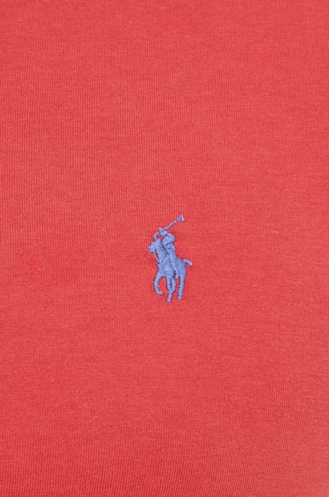 Бавовняна футболка Polo Ralph Lauren колір червоний однотонний (2857348) фото 5