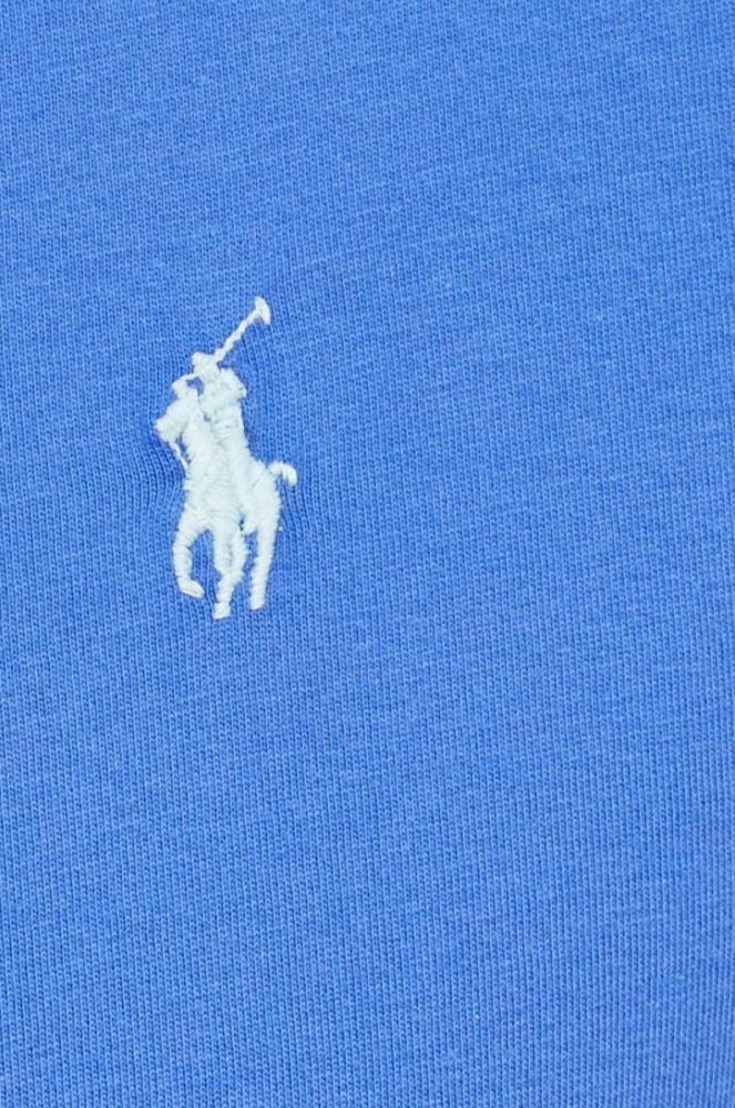 Бавовняна футболка Polo Ralph Lauren однотонний колір блакитний (2856787) фото 5