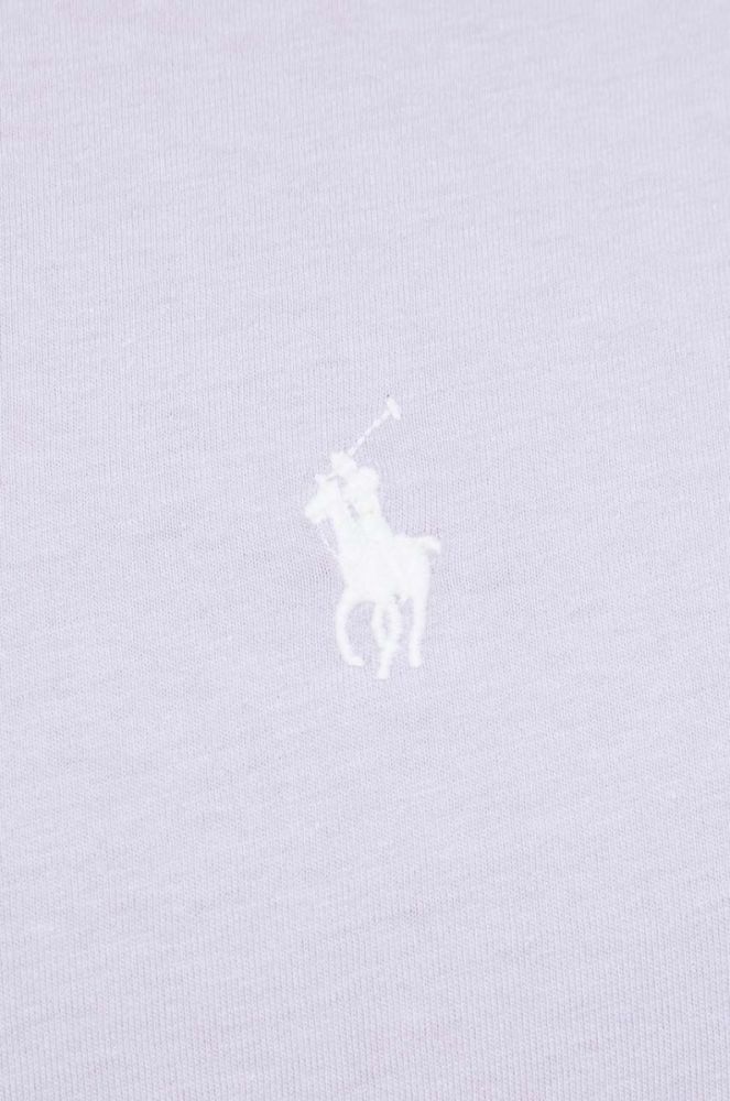 Бавовняна футболка Polo Ralph Lauren колір фіолетовий однотонний (3256739) фото 5