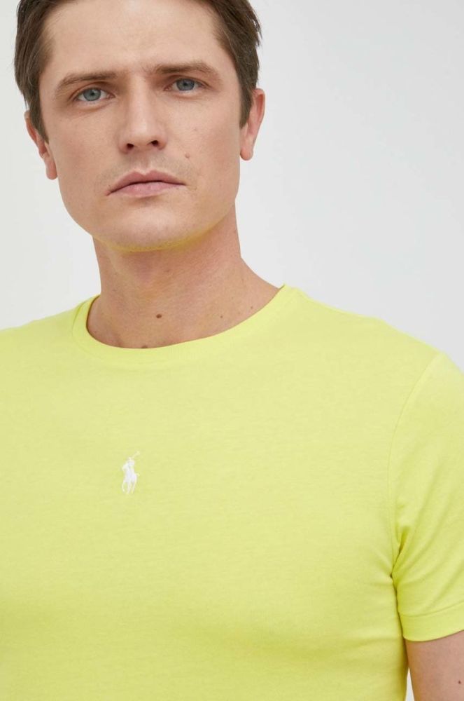Бавовняна футболка Polo Ralph Lauren колір жовтий однотонний (2851646) фото 4