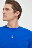 Бавовняна футболка Polo Ralph Lauren однотонний колір блакитний (2851651)