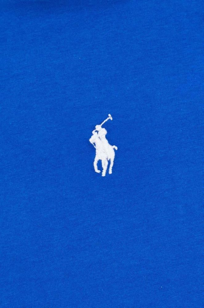 Бавовняна футболка Polo Ralph Lauren однотонний колір блакитний (2851651) фото 5