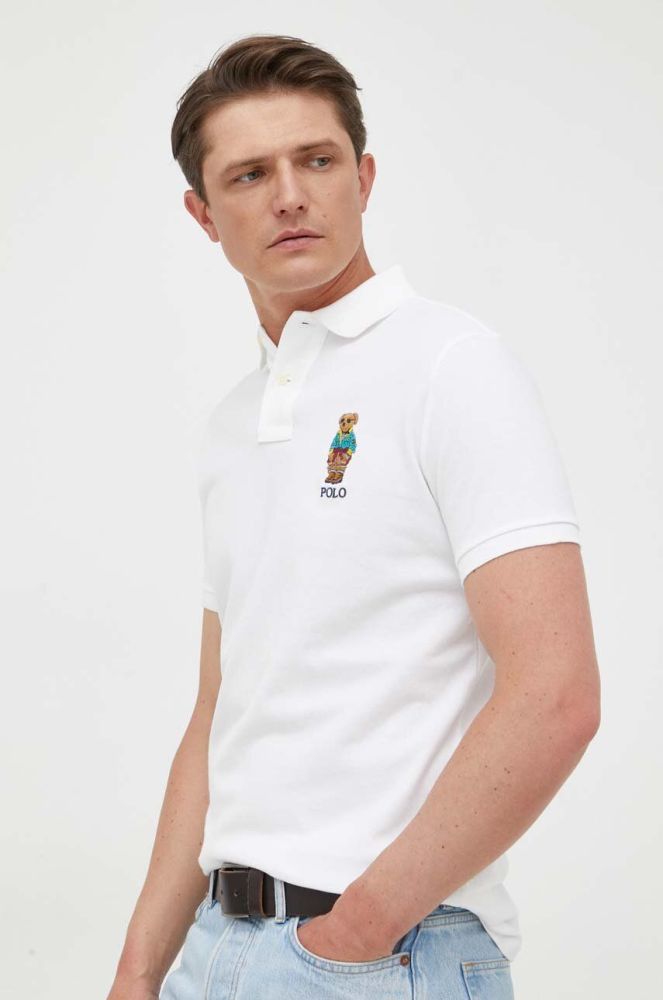 Бавовняне поло Polo Ralph Lauren колір зелений з аплікацією