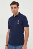 Бавовняне поло Polo Ralph Lauren з аплікацією колір темно-синій