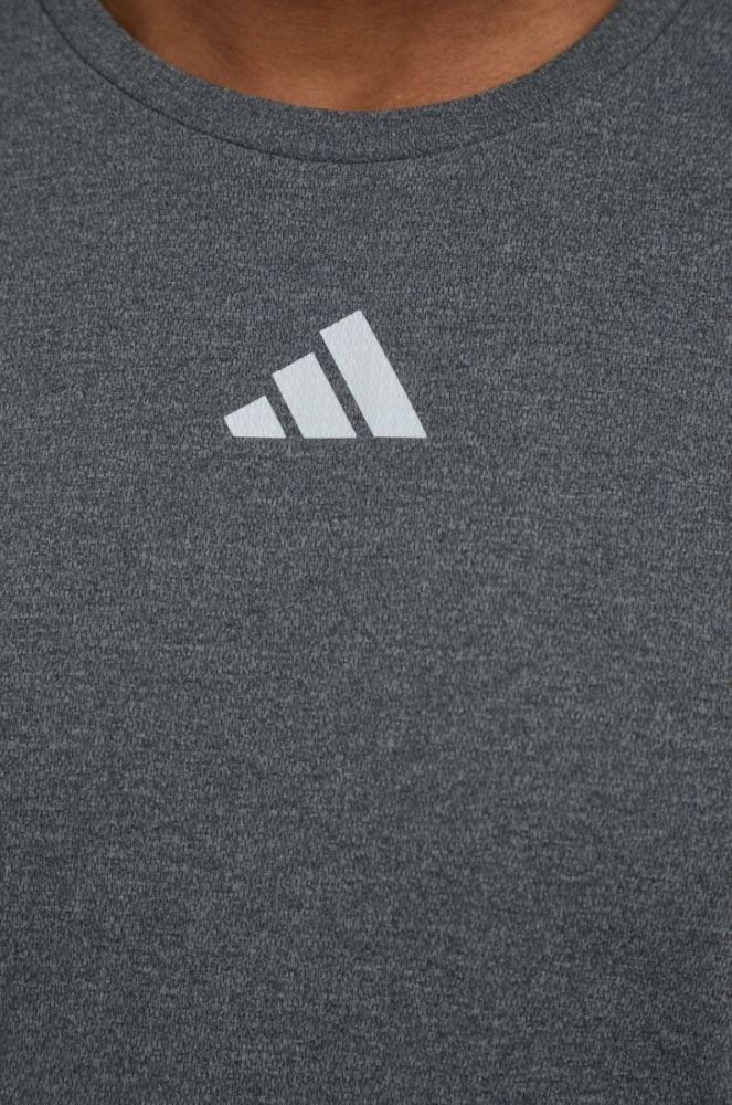 Бігова футболка adidas Performance Own the Run колір сірий з принтом фото 5