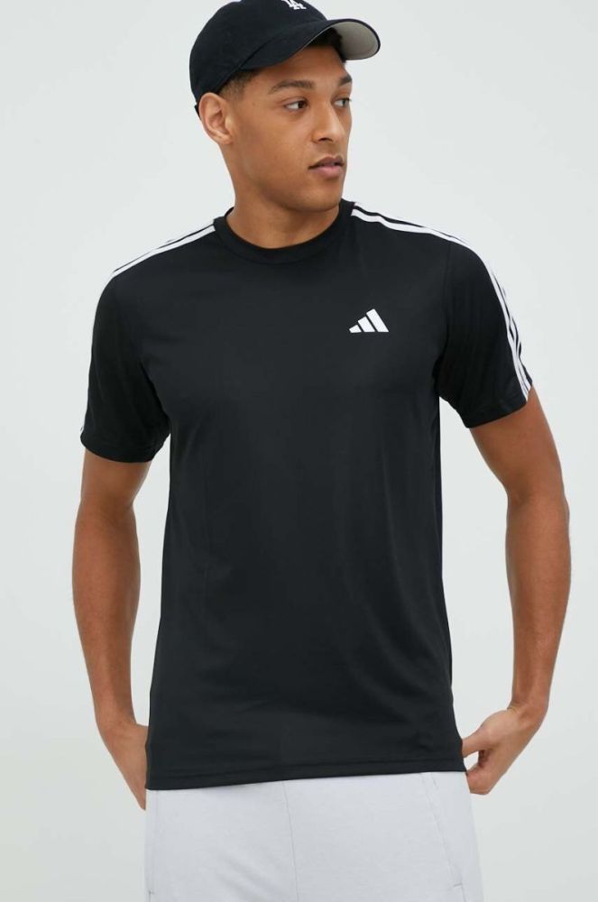Тренувальна футболка adidas Performance Train Essentials колір чорний з принтом фото 4