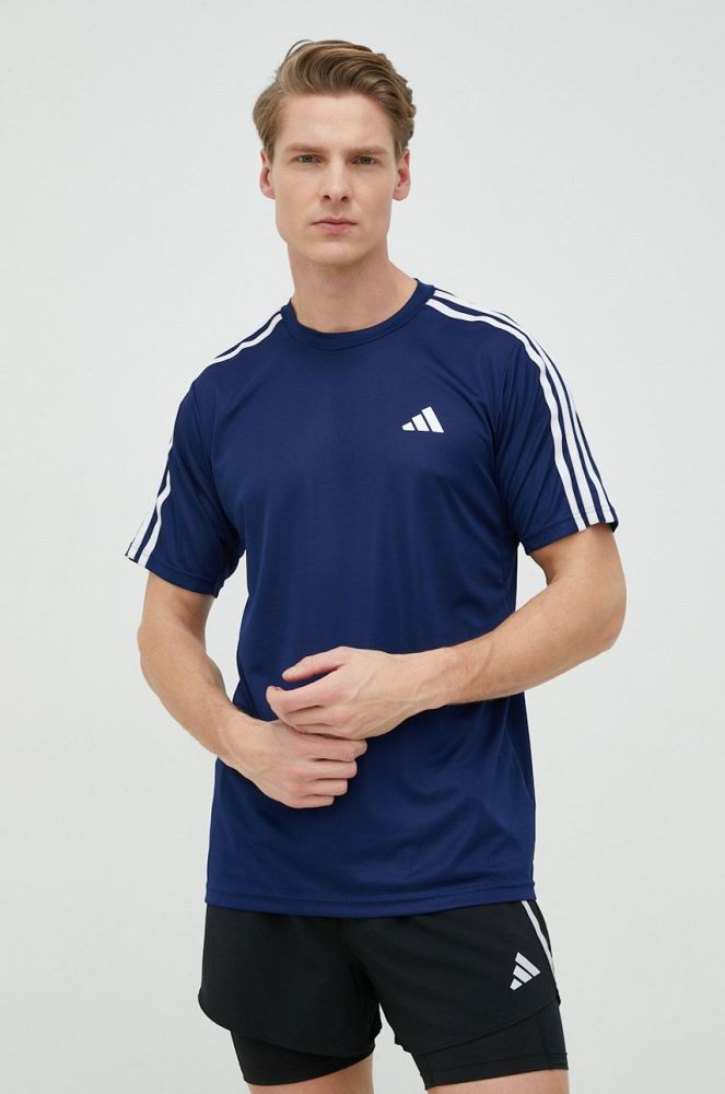 Тренувальна футболка adidas Performance Training Essentials колір синій з аплікацією