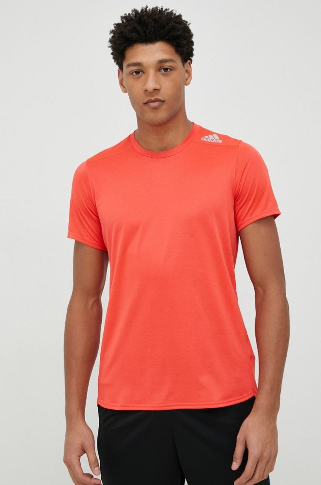 Бігова футболка adidas Performance Designed 4 Running колір червоний однотонна