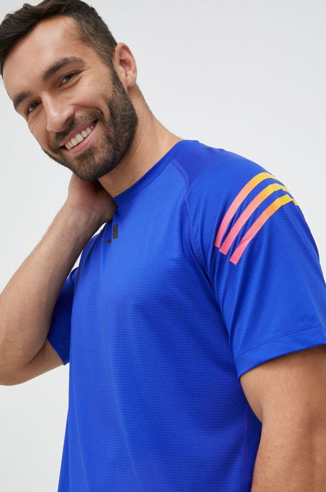 Тренувальна футболка adidas Performance Training Icons з принтом колір блакитний