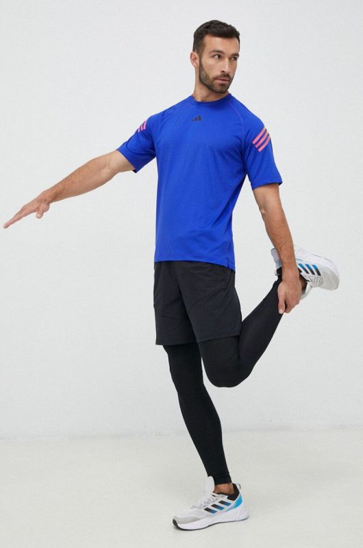 Тренувальна футболка adidas Performance Training Icons з принтом колір блакитний фото 2