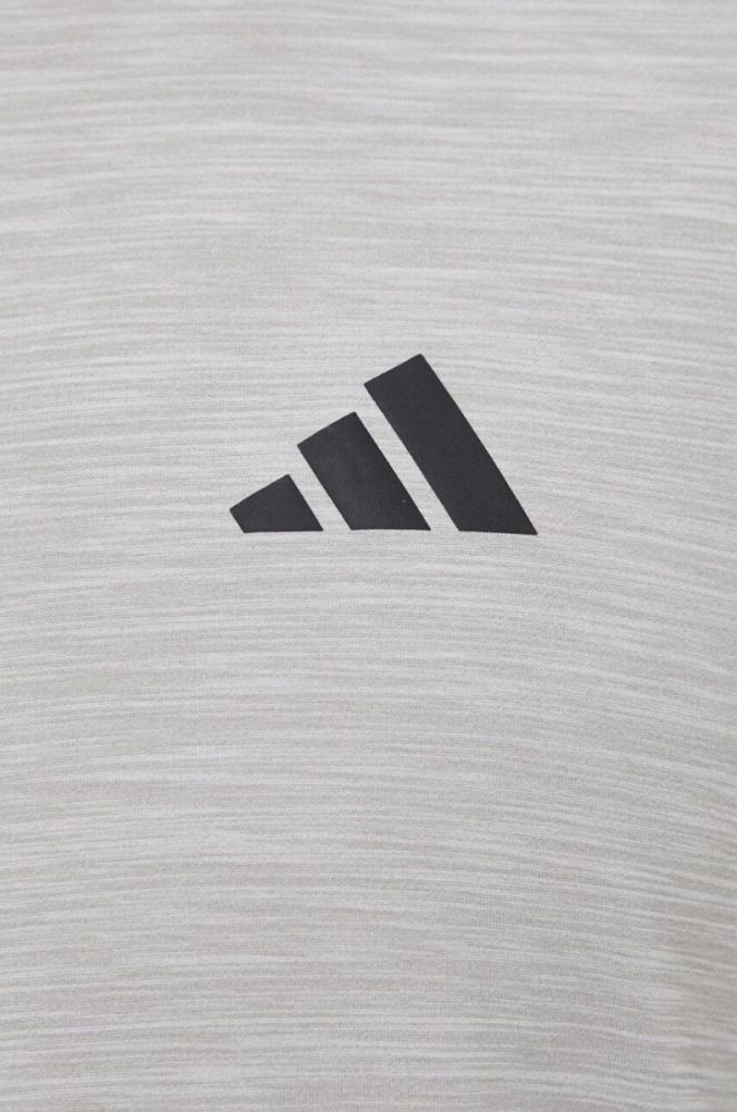 Тренувальна футболка adidas Performance Training Essential колір сірий меланж фото 5
