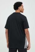 Бавовняна футболка adidas колір чорний з принтом (2891743)