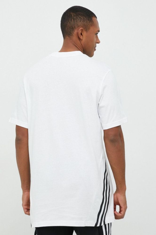 Бавовняна футболка adidas колір білий з аплікацією (2902795) фото 3