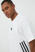 Бавовняна футболка adidas колір білий з аплікацією (2902795)
