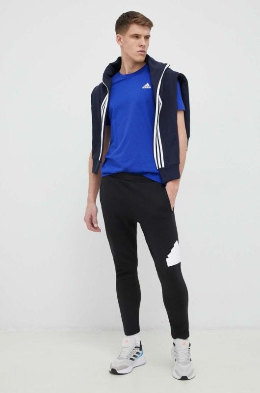 Бавовняна футболка adidas однотонний колір блакитний (3029437) фото 2