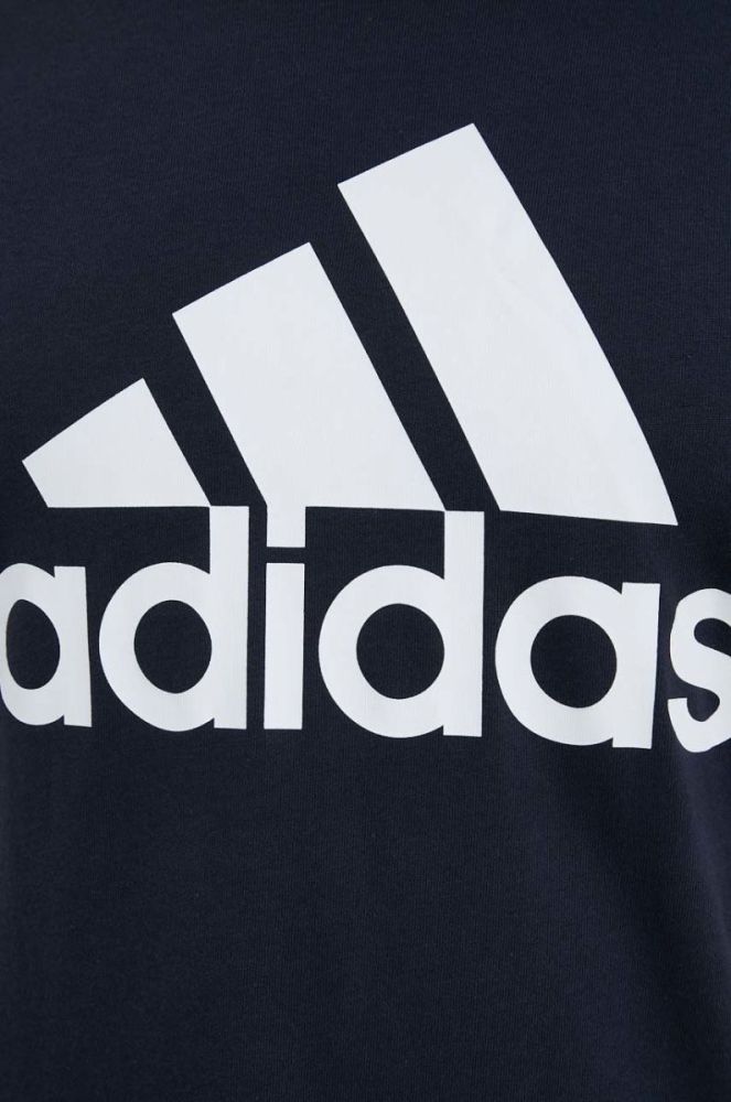 Бавовняна футболка adidas колір синій з принтом (2849201) фото 5