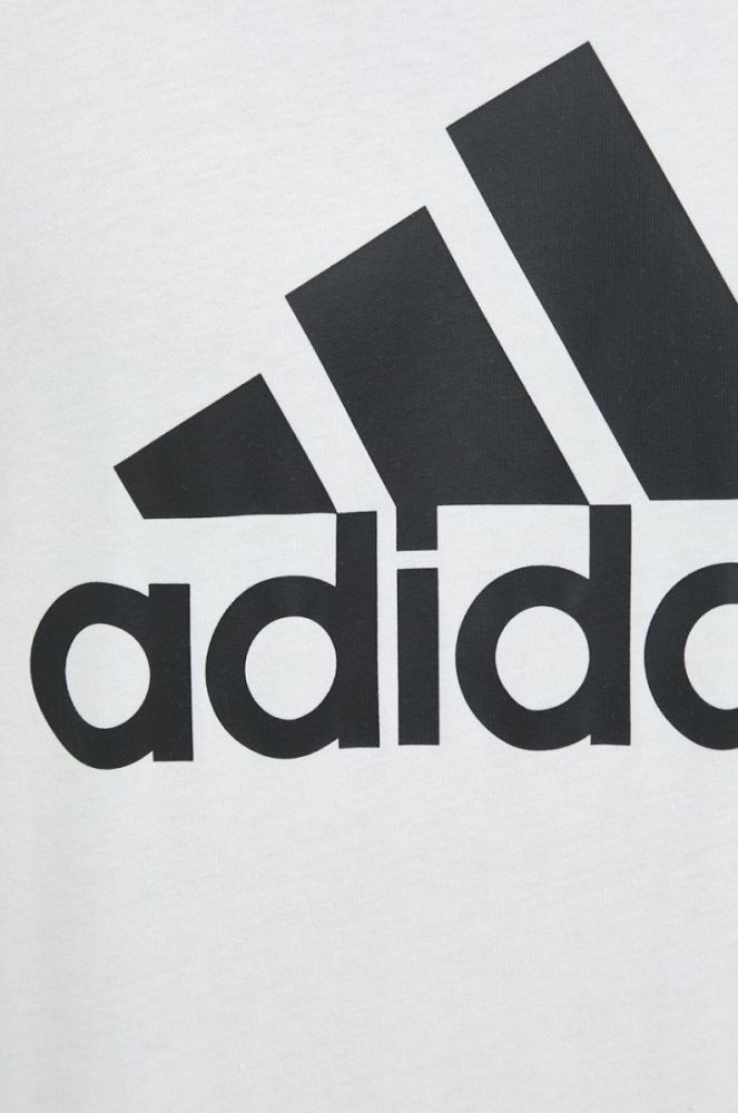 Бавовняна футболка adidas колір білий з принтом (2902769) фото 5