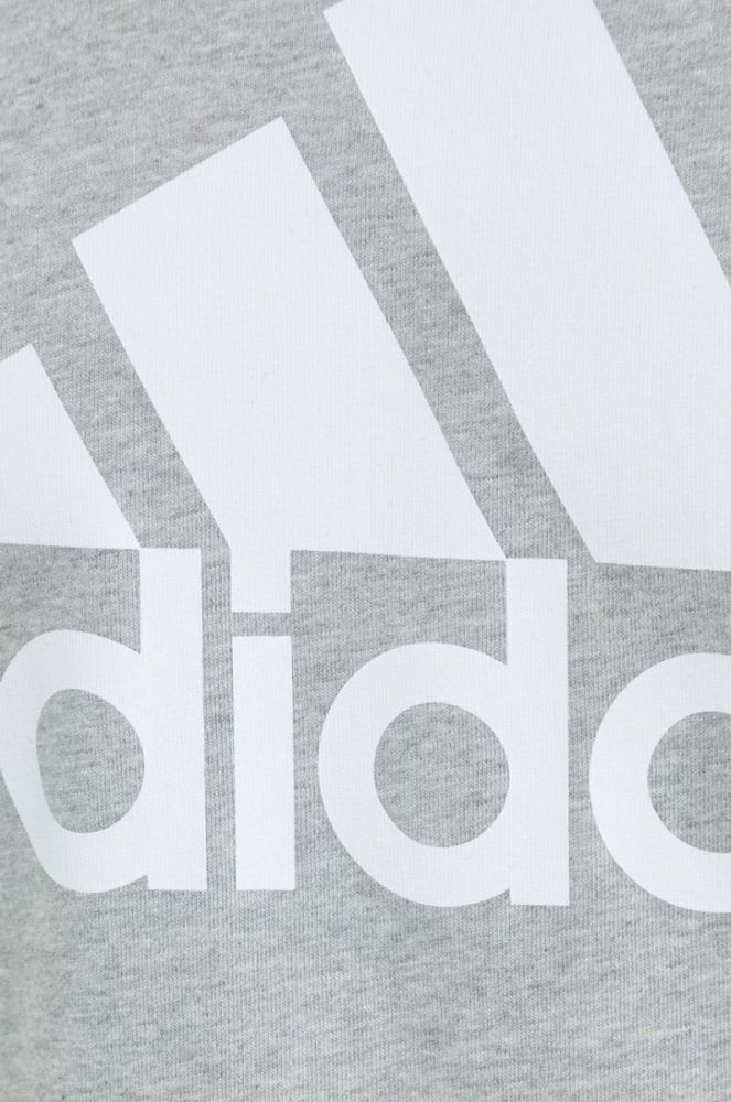 Бавовняна футболка adidas колір сірий з принтом (2934038) фото 5