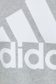 Бавовняна футболка adidas колір сірий з принтом (2934038)
