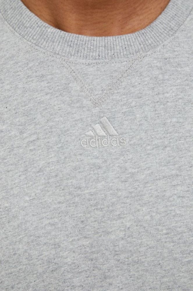 Бавовняна футболка adidas колір сірий меланж (2902805) фото 5